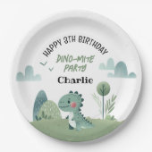 Roarsome Dino Birthday  Pappteller (Vorderseite)