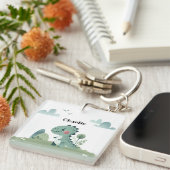 Roarsome Dino Birthday  Schlüsselanhänger (Vorderseite rechts)