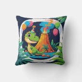 Roarsome Dino Throw Pillow Kissen (Rückseite)