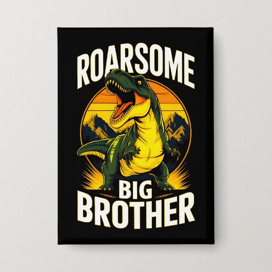 Roarsome Dinosaur Big Brother Button (Vorderseite)