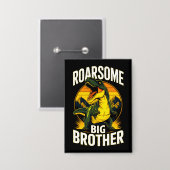 Roarsome Dinosaur Big Brother Button (Vorderseite/Rückseite)