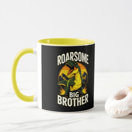 Roarsome Dinosaur Big Brother Tasse (Mit Donut)