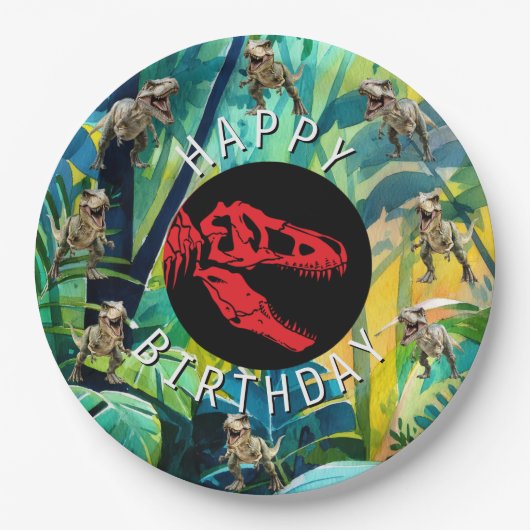 ROARSOME Dinosaur Party Pappteller (Vorderseite)
