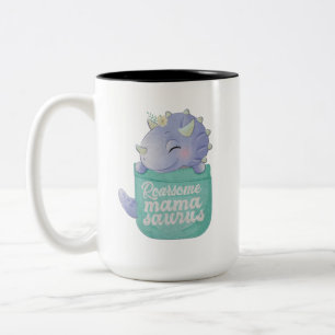 Roarsome Mamasaurus Zweifarbige Tasse