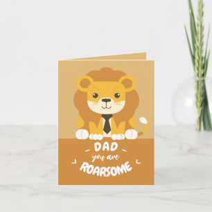 Roarsome Vater Lion Father's Day Card Feiertagskarte