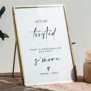 Roast a Marshmallow und Party S'more Station Sign Poster