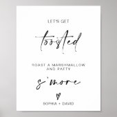 Roast a Marshmallow und Party| S'more Station Sign Poster (Vorne)