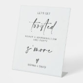 Roast a Marshmallow und Party| S'more Station Sign Sockelschild (Vorderseite)