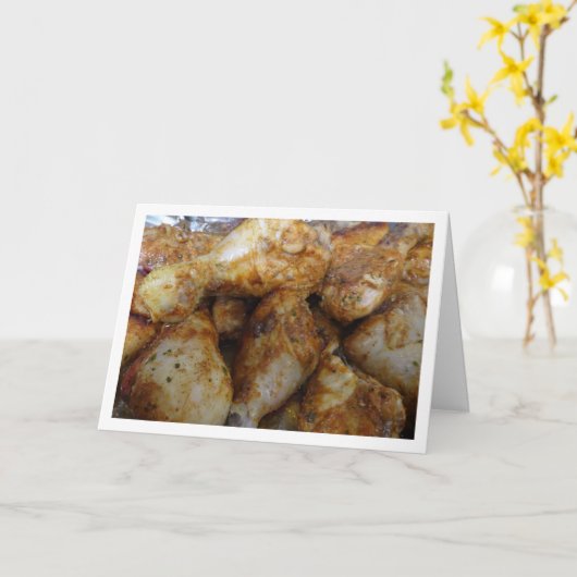 Roast Barbeque Chicken Karte (Gelbe Blume)