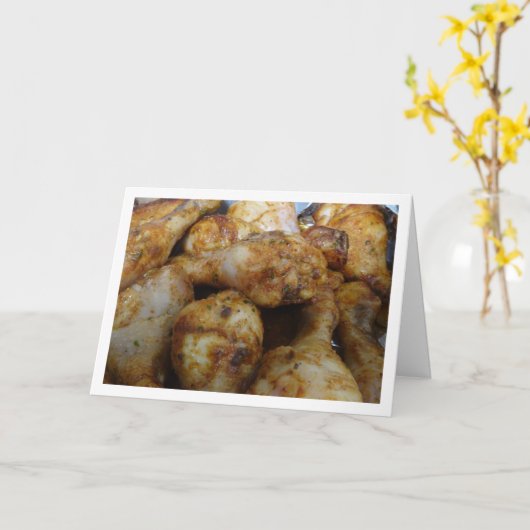 Roast Barbeque Chicken Karte (Gelbe Blume)