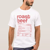 Roast Beef Nutrition Fact Funny Erntedank Chris T-Shirt (Vorderseite)