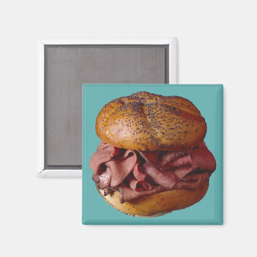 Roast Beef Sandwich Magnet (Vorderseite/Rückseite)
