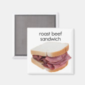 Roast Beef Sandwich Magnet (Vorderseite/Rückseite)