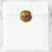 Roast Beef Sandwich Runder Aufkleber (Tasche)