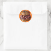 Roast Beef Sandwich Runder Aufkleber (Tasche)