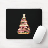 Roast Beef Sandwich Weihnachtsbaum Mousepad (Mit Mouse)