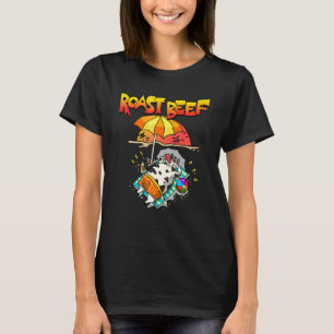 Roast Rindfleisch Kuh auf Beach Urlaub Sonne Tan K T-Shirt