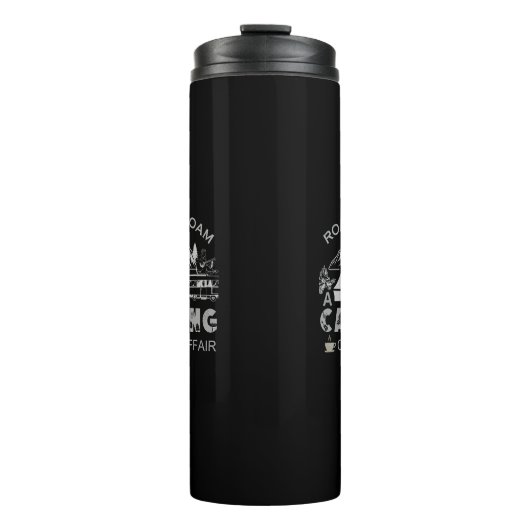 Roast & Roam-A Camping KaffeeAffäre Design Thermosbecher (Vorderseite)