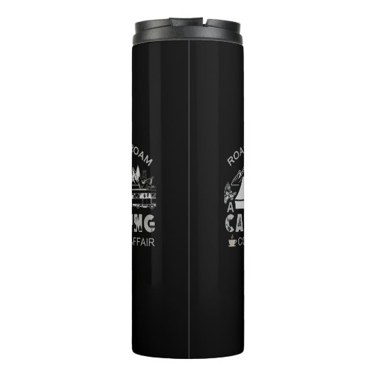 Roast & Roam-A Camping KaffeeAffäre Design Thermosbecher (Rückseite)