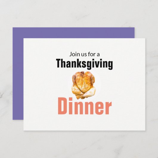 Roast Turkey, Erntedank Abendessen Postkarte (Vorne/Hinten)