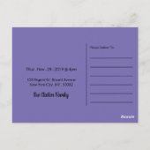 Roast Turkey, Erntedank Abendessen Postkarte (Rückseite)