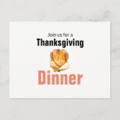 Roast Turkey, Erntedank Abendessen Postkarte (Vorderseite)