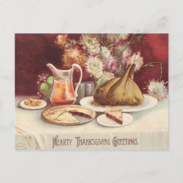 Roast Turkey Fest Vintager Erntedank 1907 Postkarte