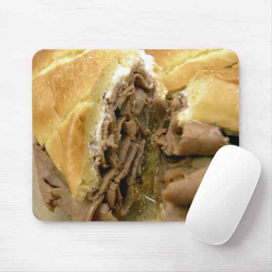 Roastbeef Sandwich mit cremigem Ziegenkäse Mousepad (Mit Mouse)