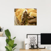 Roastbeef Sandwich mit cremigem Ziegenkäse Poster (Heimbüro)