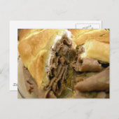 Roastbeef Sandwich mit cremigem Ziegenkäse Postkarte (Vorne/Hinten)