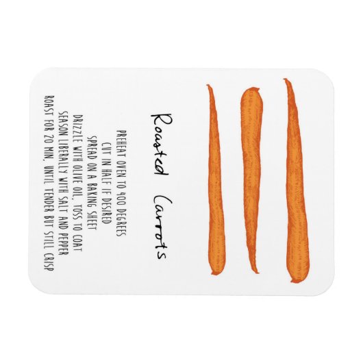 Roasted Carrots Recipe Magnet (Horizontal)