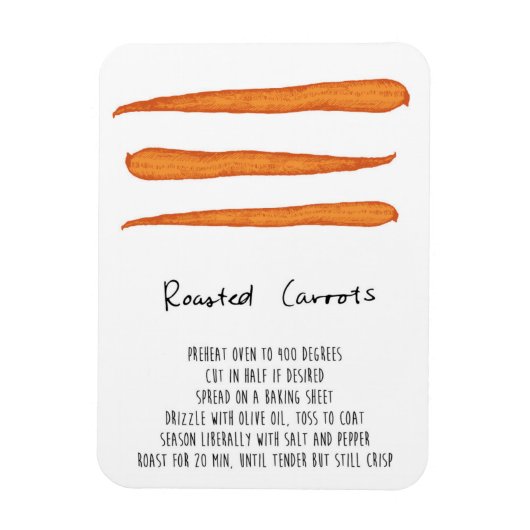 Roasted Carrots Recipe Magnet (Vertikal)