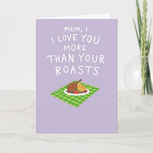 Roasted Dinner Mothers Day Card Karte (Vorderseite)