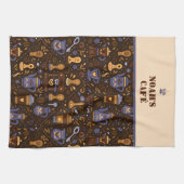 Roastery botanicals & tools — cocoa, caramel geschirrtuch (Horizontal)