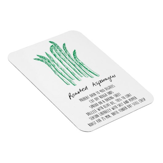 Roastes Asparagus Recipe Magnet (Rechte Seite)