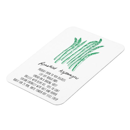 Roastes Asparagus Recipe Magnet (Linke Seite)