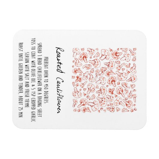 Roastes Blumenzapfel Magnet (Horizontal)