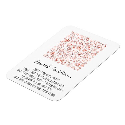 Roastes Blumenzapfel Magnet (Linke Seite)