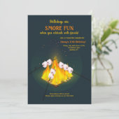 Roasting Marshmallows Geburtstagsparty Einladung (Stehend Vorderseite)