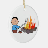 Roasting Marshmallows Keramik Ornament (Rechts)