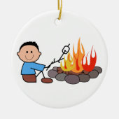 Roasting Marshmallows Keramik Ornament (Vorne)
