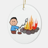 Roasting Marshmallows Keramik Ornament (Links)