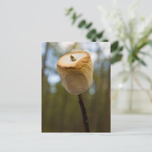 Roasting Marshmallows Postkarte (Stehend Vorderseite)