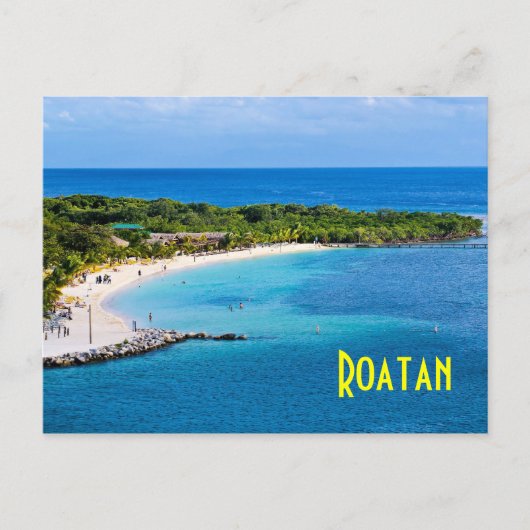 Roatan Beach Postcard Postkarte (Vorderseite)