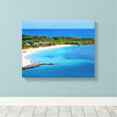 Roatan Beach umhüllte Canvas Print Leinwanddruck (Insitu (Holzboden))
