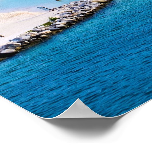 Roatan Honduras Beach Poster (Ecke)