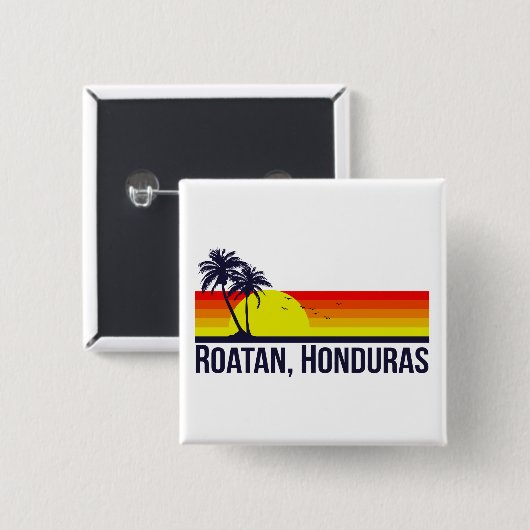 Roatan Honduras Button (Vorne & Hinten)
