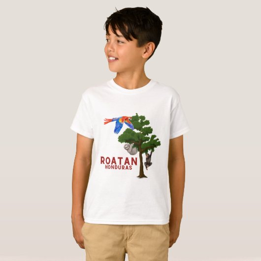 Roatan Honduras Children's Tshirt (Vorne ganz)