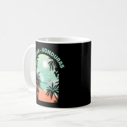 Roatan Honduras Erinnerung Kaffeetasse (Vorderseite Links)