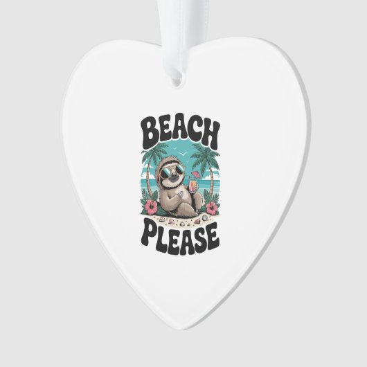 Roatan Honduras Faultier Sommer Ornament (Vorderseite)